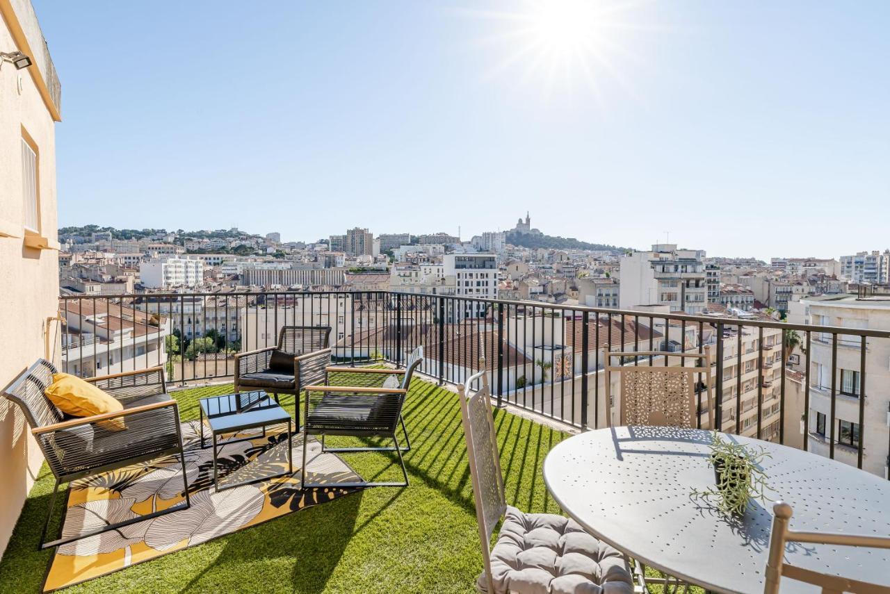 Ferienwohnung Marseille: Superbe Vue Sur Notre-Dame De La Garde Exterior foto